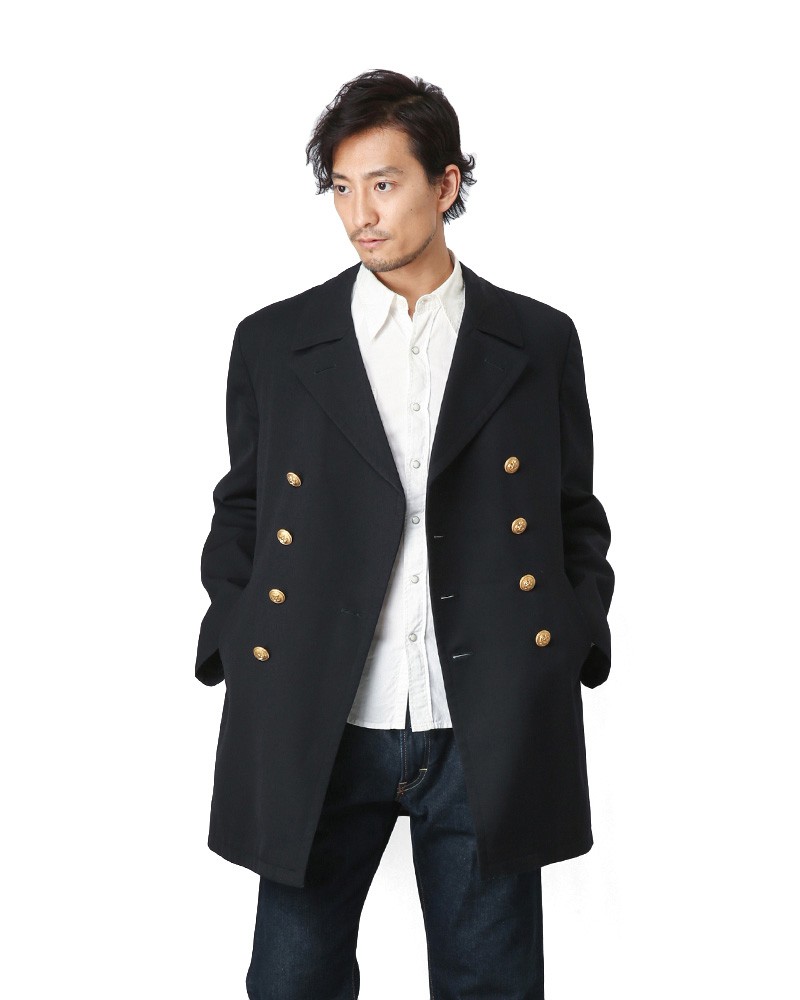 MILITARY（ミリタリー） 実物 ドイツ軍 NAVY オーバーコート USED