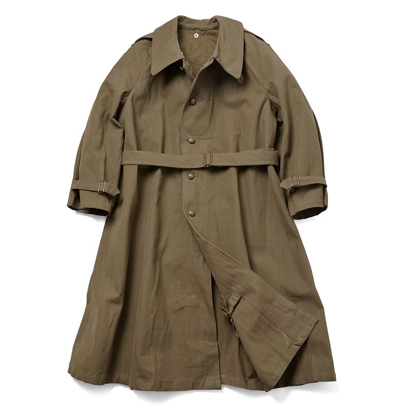 実物 新品 フランス軍 WWII モーターサイクルコート ライディングコート メンズ デッドストック ミリタリー 軍服 放出品  アウター【クーポン対象外】【T】