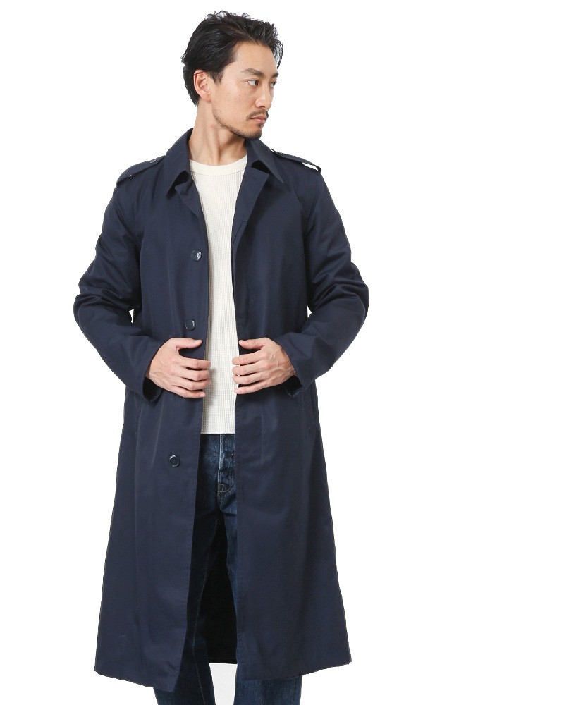 実物 新品 フランス軍 エアフォース ステンカラーコート NAVY デッド