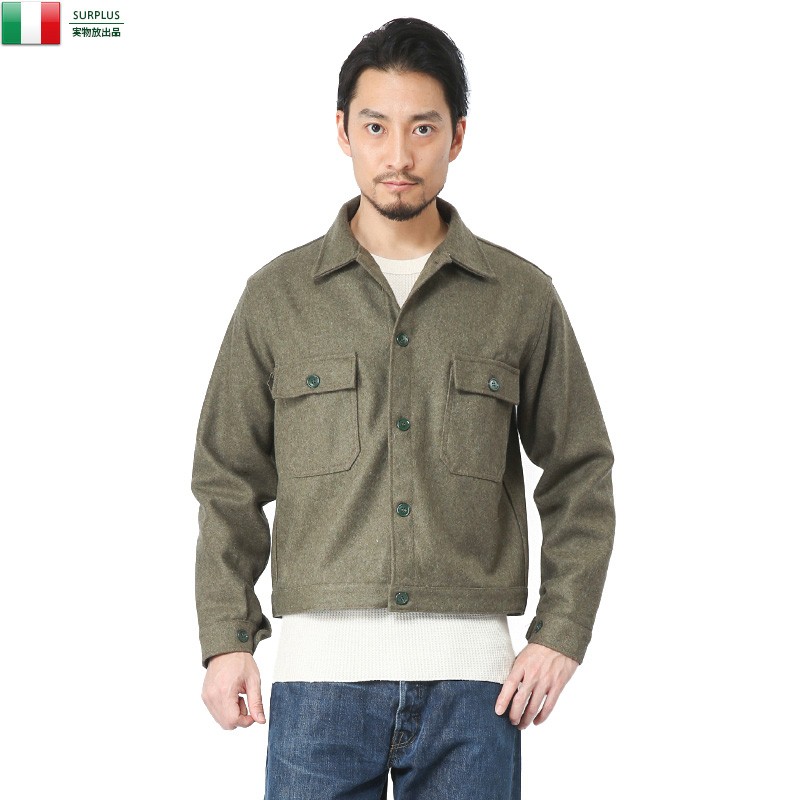 実物 新品 イタリア軍 ウールワークジャケット メンズ アウター