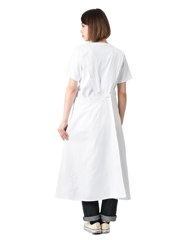 MILITARY 実物 新品 チェコ軍 ワンピースエプロン ロング WHITE