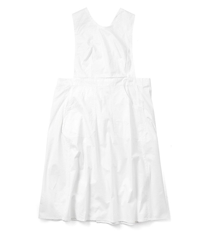 MILITARY 実物 新品 チェコ軍 ワンピースエプロン ロング WHITE