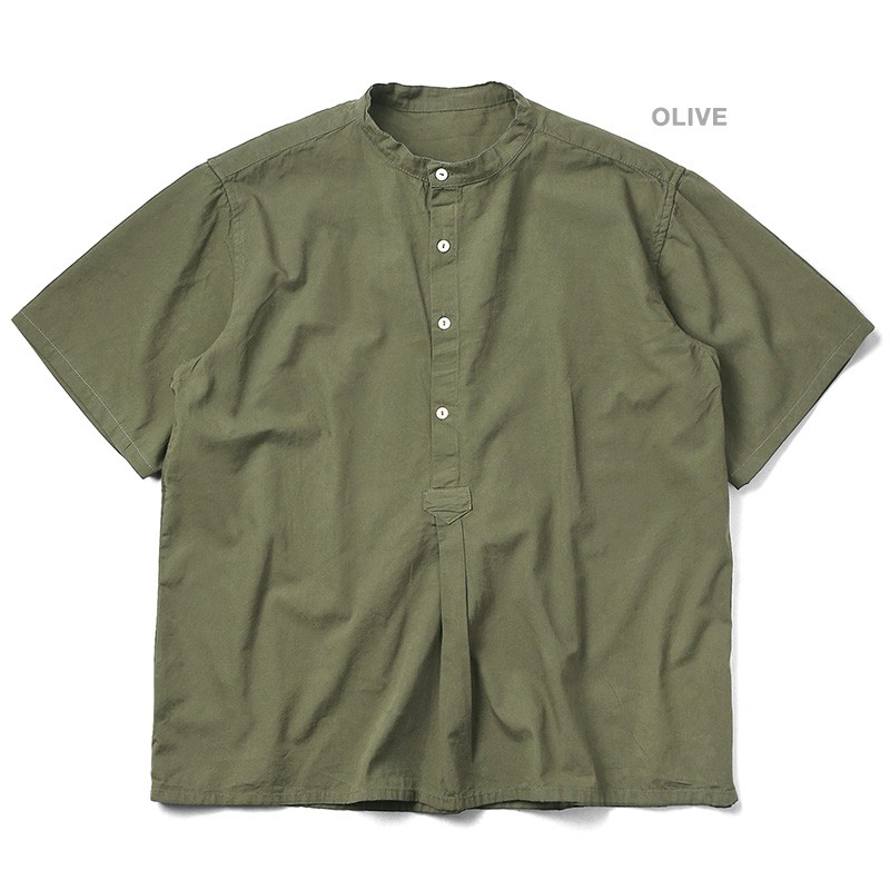 MILITARY 新品 ブルガリア軍 1950年代復刻 半袖 グランパシャツ