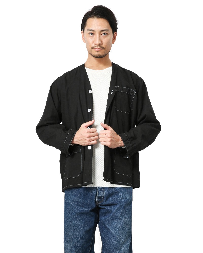 MILITARY 実物 新品 イタリア軍 スリーピングシャツ BLACK染め