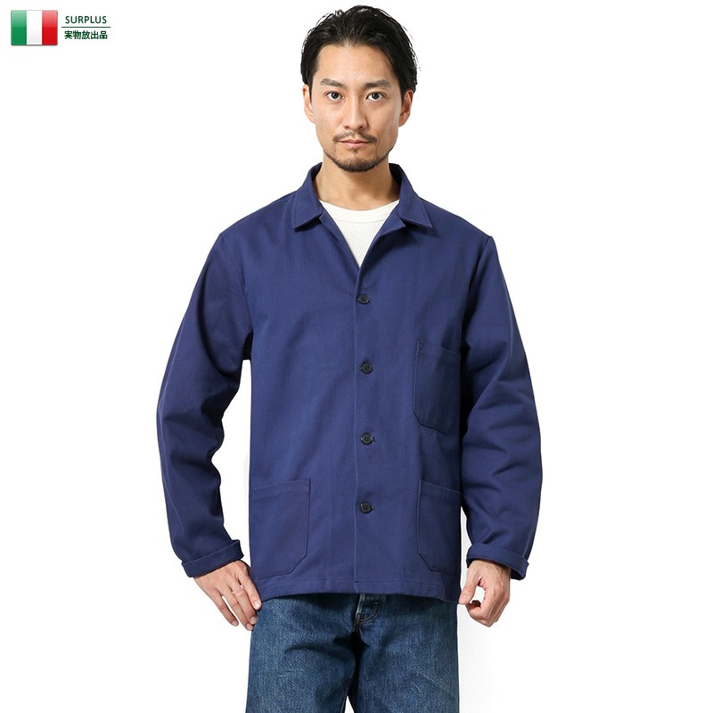 実物 新品 イタリア軍 SECURITY ワークジャケット 3ポケット NAVY