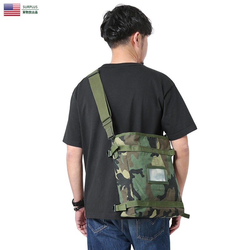 実物 新品 米軍 MOLLE II RADIO バッグ WOODLAND ミリタリーバッグ