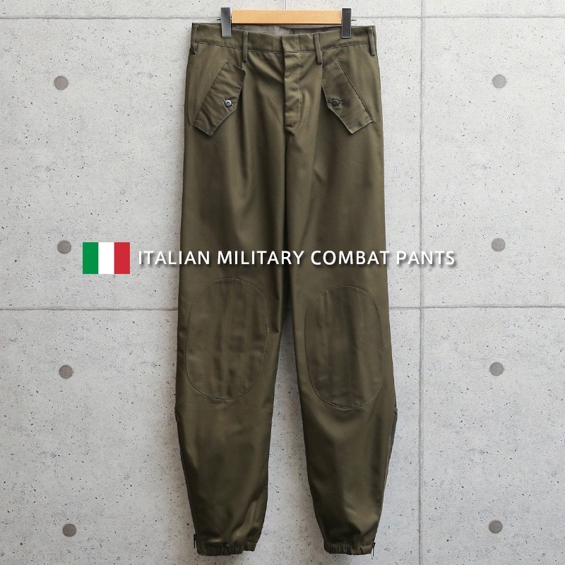 実物 新品 デッドストック イタリア軍 コンバットパンツ メンズ ミリタリーパンツ 軍パン 長ズボン 軍服 太め 軍モノ 放出品【クーポン対象外】【I】