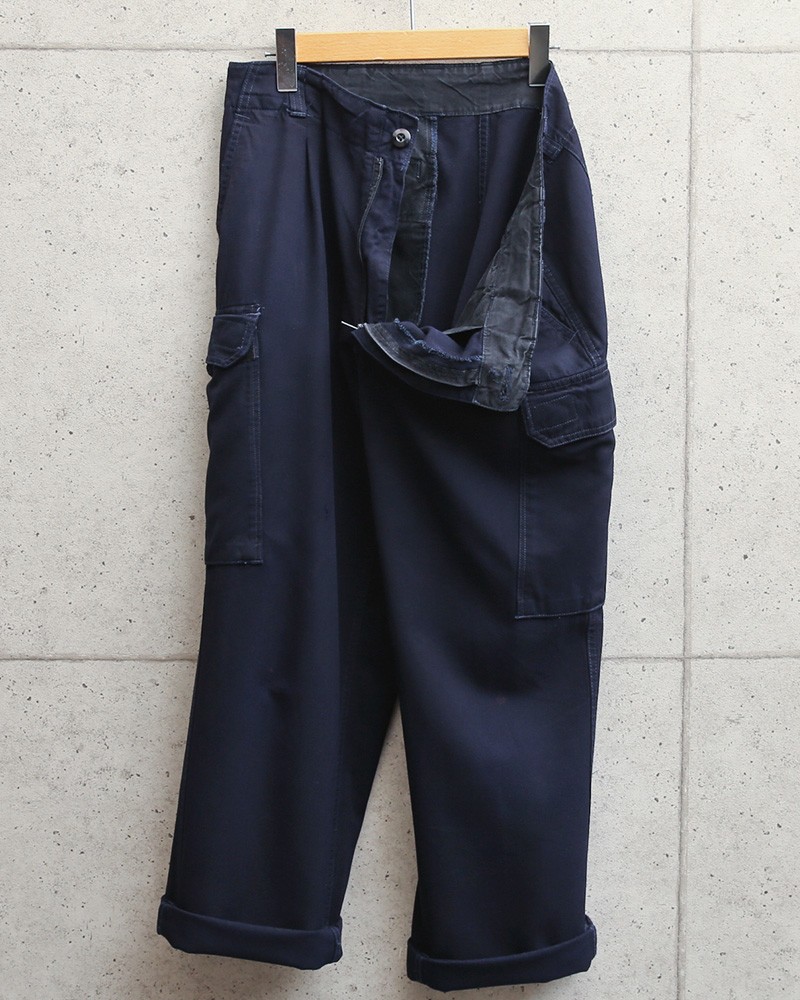 実物 ドイツ軍 FR（FIRE RESISTANT） デッキパンツ NAVY USED メンズ カーゴパンツ ミリタリーパンツ 軍パン  長ズボン【クーポン対象外】【I】