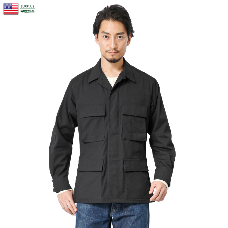 MILITARY 希少サイズ 実物 新品 米軍 ブラック リップストップ