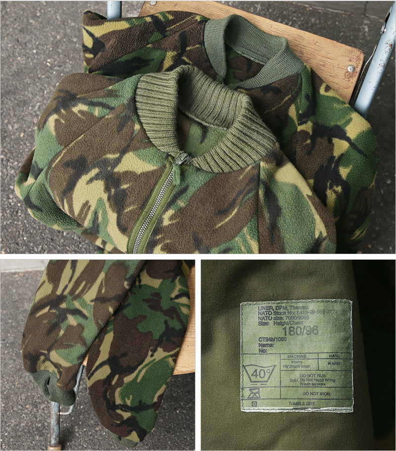 実物 USED イギリス軍 DPM CAMO RIB フリースジャケット メンズ