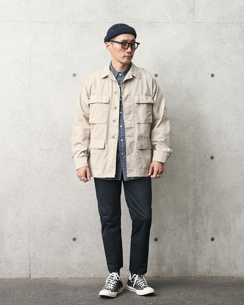 実物 新品 デッドストック 米軍 カーキ リップストップ BDU ジャケット