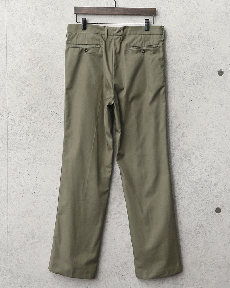 古着 70s 米軍 US ARMY 「Type-1 Class-1」 ミリタリー 8.2oz コットン チノ パンツ チノパン ストレート W34  L27.5 - 古着 通販 ヴィンテージ 古着屋 Dracaena ドラセナ