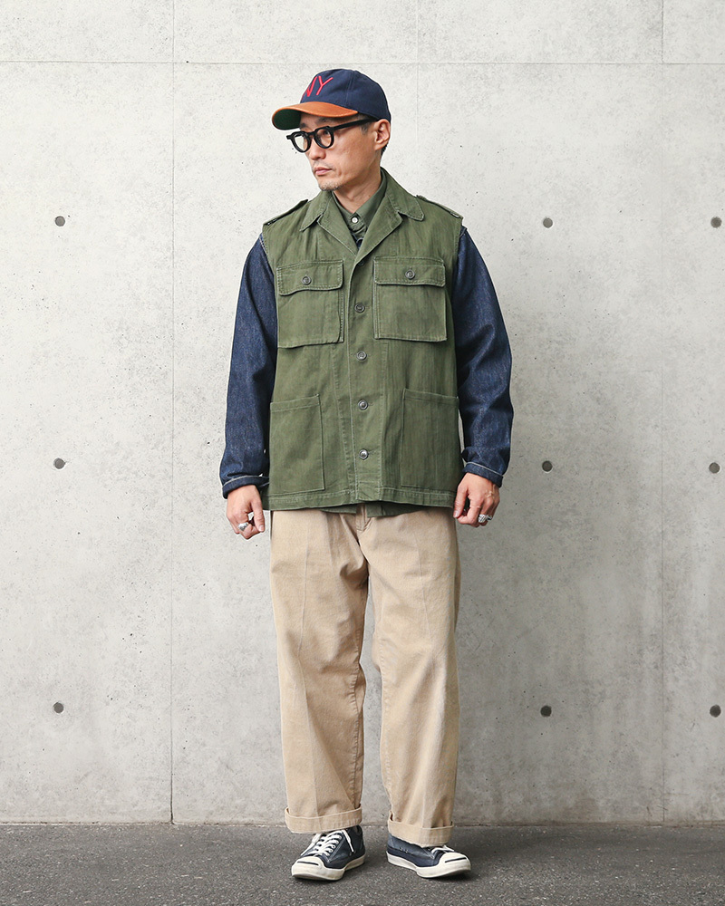 90s 古着 ミリタリー ベスト イタリア軍 再構築 リメイク