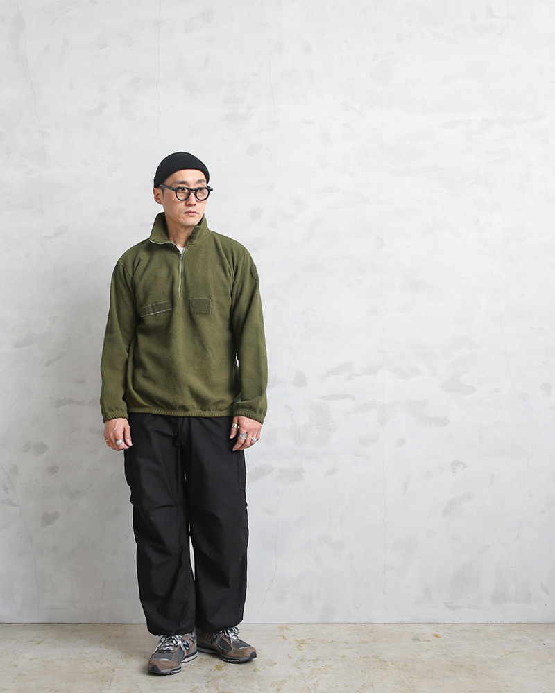 リジェクト 訳あり品 実物 USED イタリア軍 1/4 ZIP フリース プル