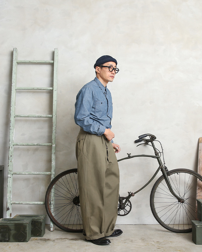 the reracs ミリタリーオーバーパンツ MILITARY 実物 新品 デッドストック イタリア軍 モーター