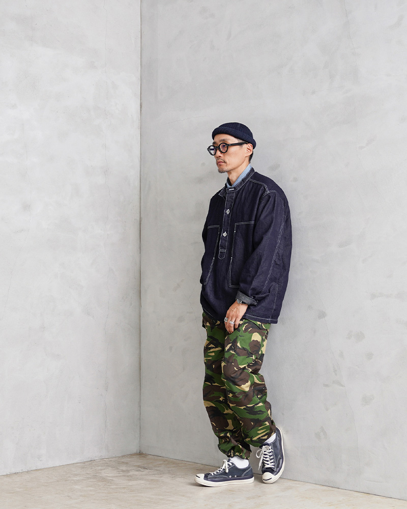 [ルーマニア軍] 50s デッド リーフカモ スナイパー スモック パンツ 古着 ルーマニア軍] 50s デッド リーフカモ スナイパー スモック