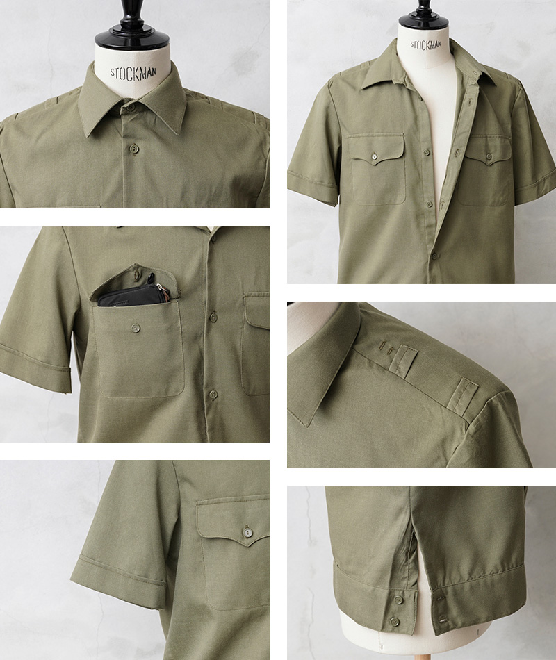 実物 新品 デッドストック ロシア軍 USSR 半袖 オフィサーシャツ メンズ ミリタリーシャツ 軍モノ 軍服 古着【クーポン対象外】【I】