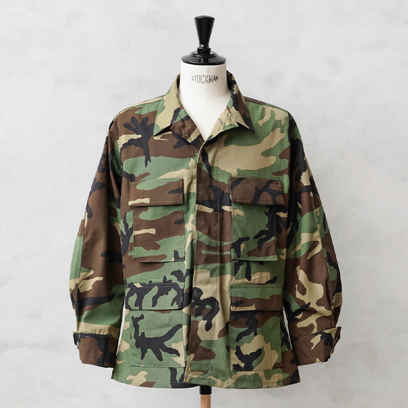 実物 新品 デッドストック 米軍 BDU WOODLAND CAMO ジャケット 後期型 リップストップ メンズ ミリタリー アウター 軍モノ  アメリカ軍【クーポン対象外】【I】