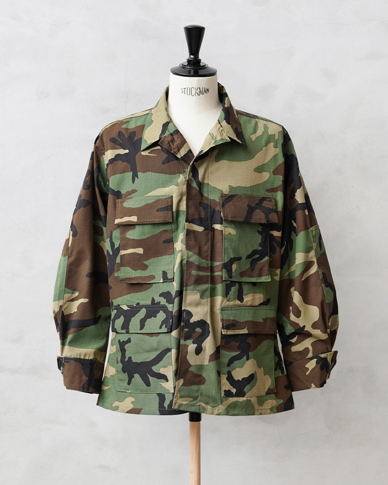 実物 新品 デッドストック 米軍 BDU WOODLAND CAMO ジャケット 後期型