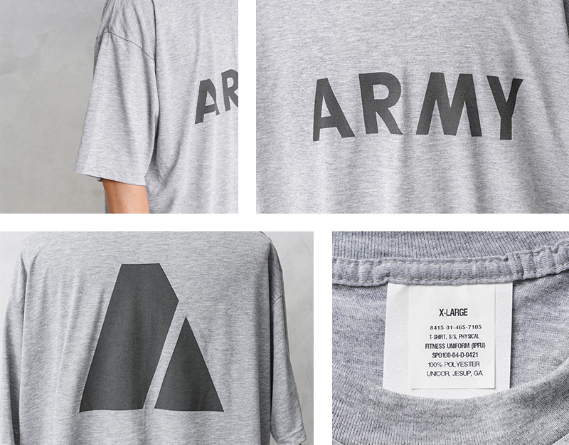 実物 新品 デッドストック 米軍 IPFU ARMY Tシャツ バックプリント入り アメリカ軍 トレーニング ロゴ リフレクター 軍モノ  軍服【クーポン対象外】【I】