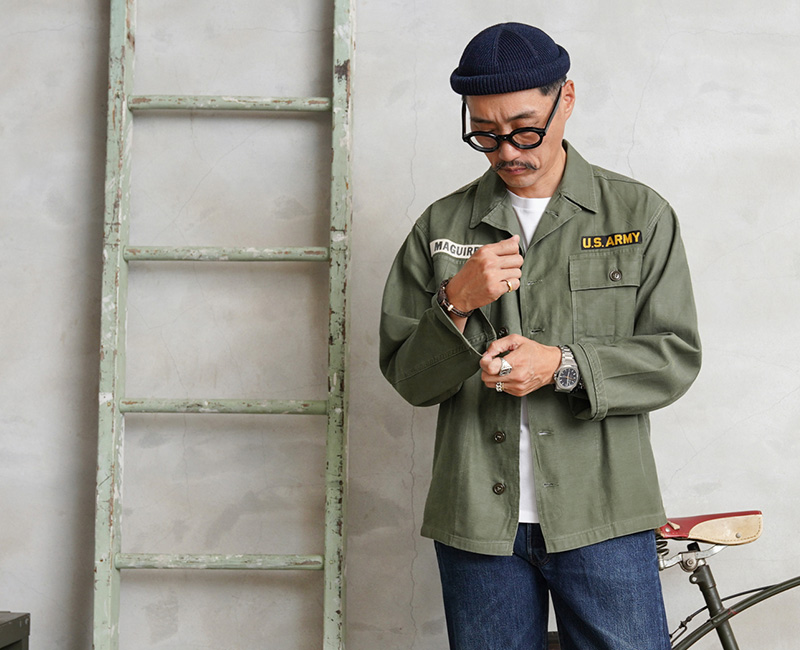 MILITARY 実物 USED 米軍 OG-107 コットンサテン ユーティリティ