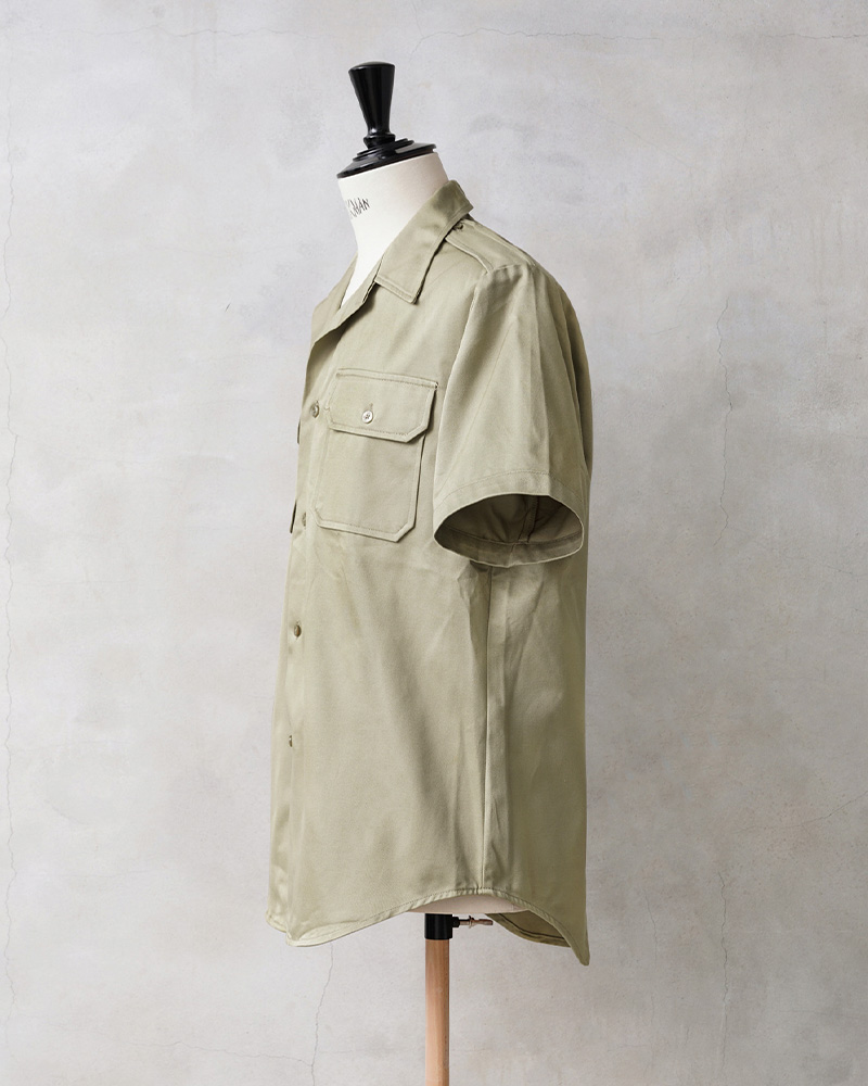 【デッドストック】米軍・実物40s M46 コットンカーキシャツ　エポレット無し MILITARY 実物 USED 米軍 M-46 ショートスリーブ コットン