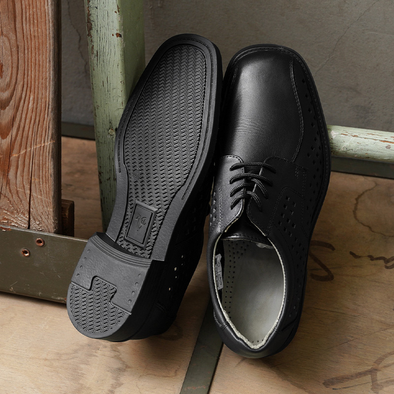 【極美品】チェコ軍　パンチングレザー　PRABOS社　26cm BLK DEAD STOCK / Czech Army Punching Leather Parade Shoes