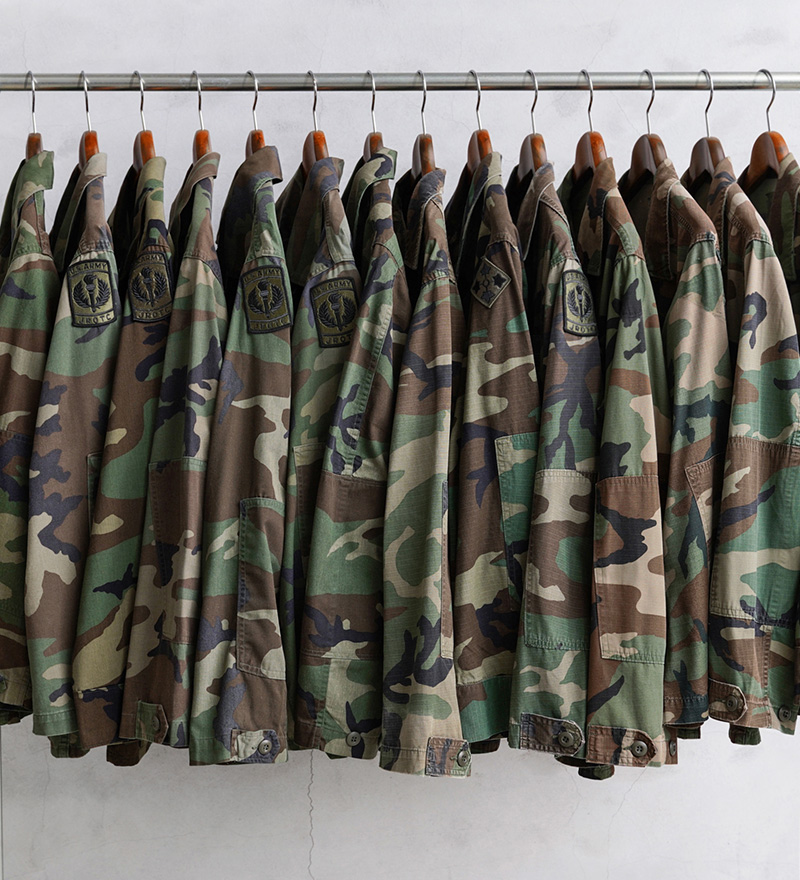 実物 USED 米軍 BDU WOODLAND CAMO ジャケット 中期型