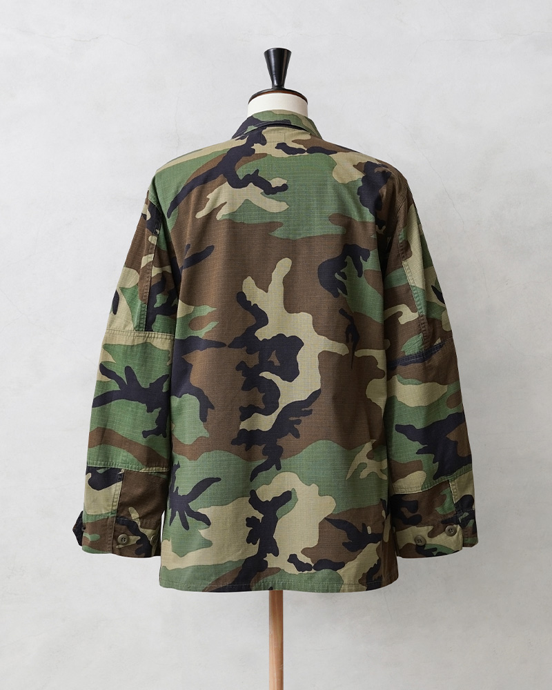 実物 USED 米軍 BDU WOODLAND CAMO ジャケット 後期型 リップス