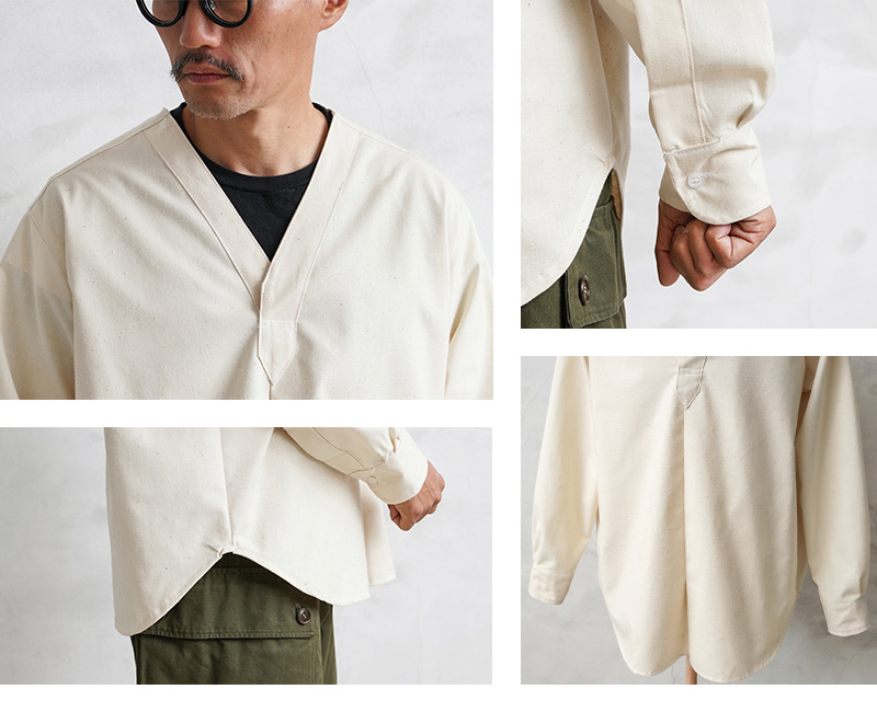 I.C.ORADEA社製 ルーマニア軍 スリーピングシャツ Vネック SLAB COTTON ミリタリーシャツ プルオーバー 古着 ユーロ  ゆったり【クーポン対象外】【I】 : wip-22110317 : ミリタリーショップWAIPER - 通販 - Yahoo!ショッピング