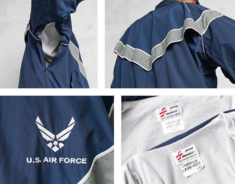 実物 USED 米軍 U.S.AIR FORCE PTU ジャケット NAVY フード付き メンズ ミリタリー アウター アメリカ軍 軍モノ 古着  軍服【クーポン対象外】【I】