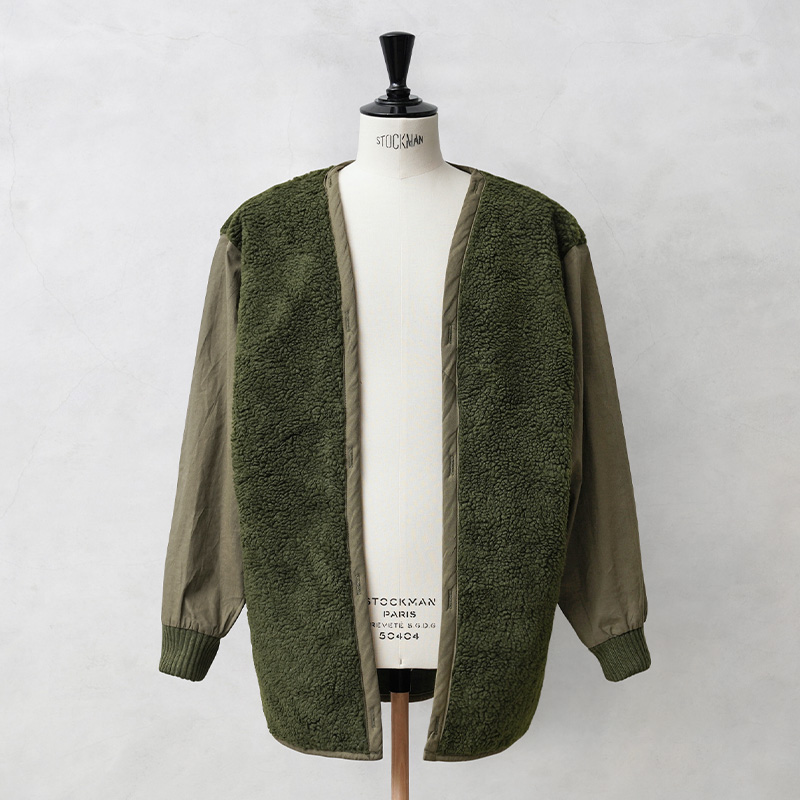 実物 新品 デッドストック オランダ軍 ボアライナー OLIVE メンズ 