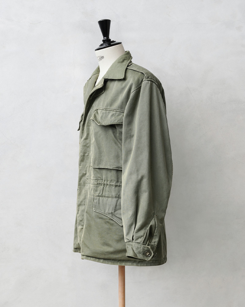 美品✨️1piu1uguale3 ミリタリージャケット M43 ペイント加工 黒 MILITARY リジェクト 訳あり品 実物 USED 米軍 M-43 フィールド