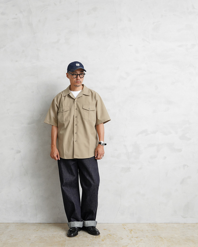 実物 新品 デッドストック 米軍 DSCP S/S サービス ドレスシャツ KHAKI