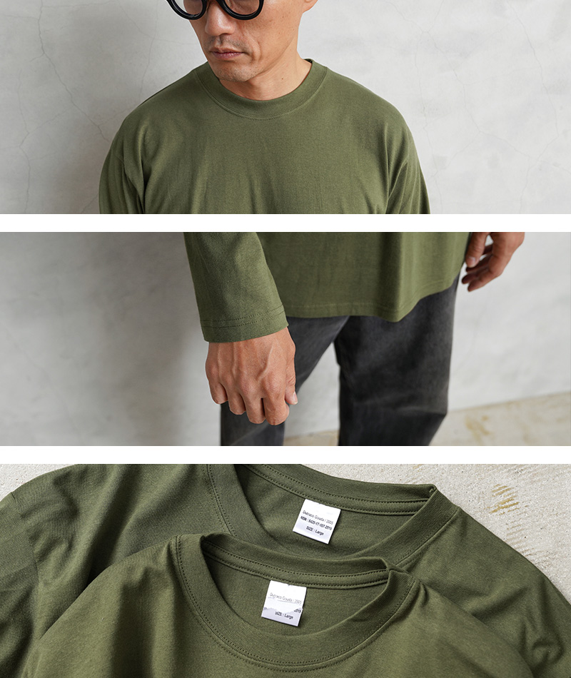 実物 新品 デッドストック オランダ軍 ロングスリーブ Tシャツ オリーブ メンズ 長袖 ロンT ロング ミリタリーシャツ カットソー  古着【クーポン対象外】【I】