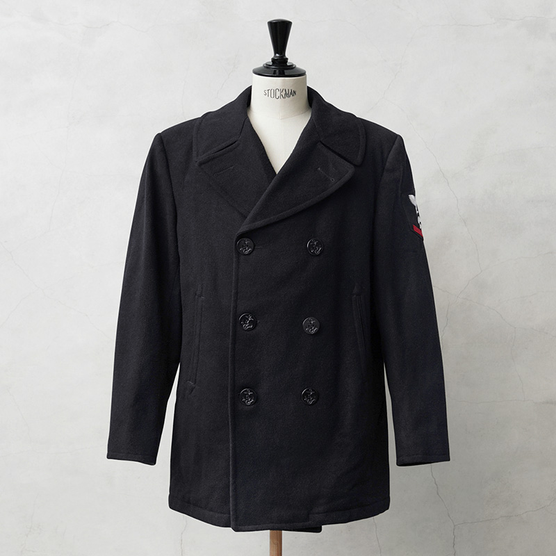 実物 USED 米軍 U.S.NAVY 階級章付き ウール ピーコート / Pコート PEA COAT ミリタリージャケット 米海軍 アメリカ軍 軍物  軍モノ 古着【クーポン対象外】【I】