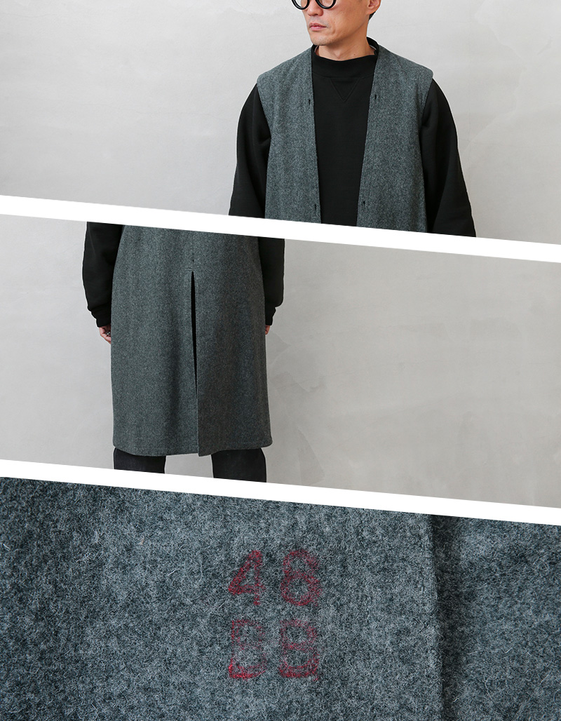 MILITARY（ミリタリー） 実物 USED スイス軍 ブルーグレー ウール