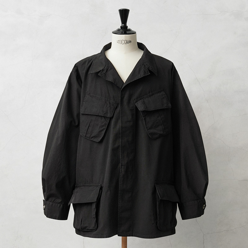 実物 新品 デッドストック 米軍 60〜70’s ジャングルファティーグ ジャケット 5th BLACK染め / JUNGLE FATIGUE  JACKET【クーポン対象外】【I】