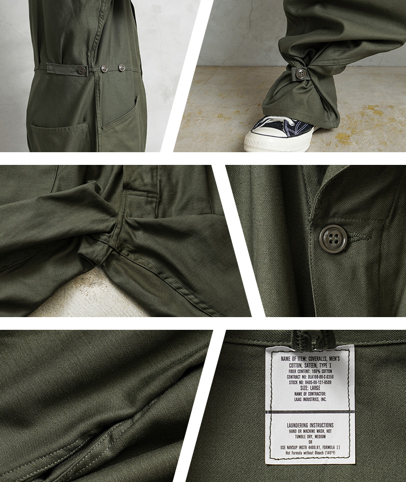 実物 新品 デッドストック 米軍 COTTON SATEEN カバーオール TYPE 1 つなぎ 軍物 軍モノ 古着【クーポン対象外】【I】 :  slpc62606105 : ミリタリーショップWAIPER - 通販 - Yahoo!ショッピング