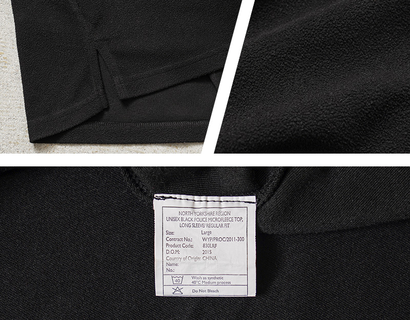 MILITARY 実物 USED イギリス警察 マイクロフリース L/S ハーフ