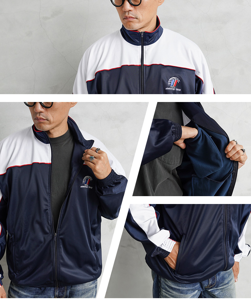 ☆美品 実物フランス海軍リメイク 別珍 トレーニングジップジャケット MILITARY WAIPER.inc 実物 新品 デッドストック フランス海軍