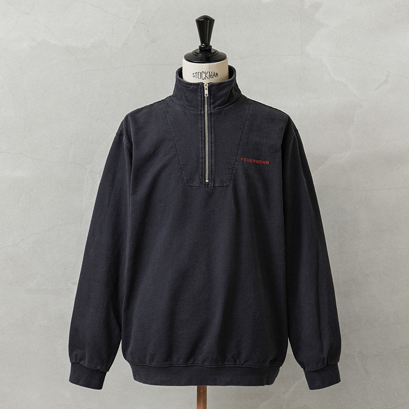 80s ドイツ軍 ハーフジップ スウェット　トラックジャケット　ジャージ　茶 80s ドイツ軍 ハーフジップ スウェット トラックジャケット