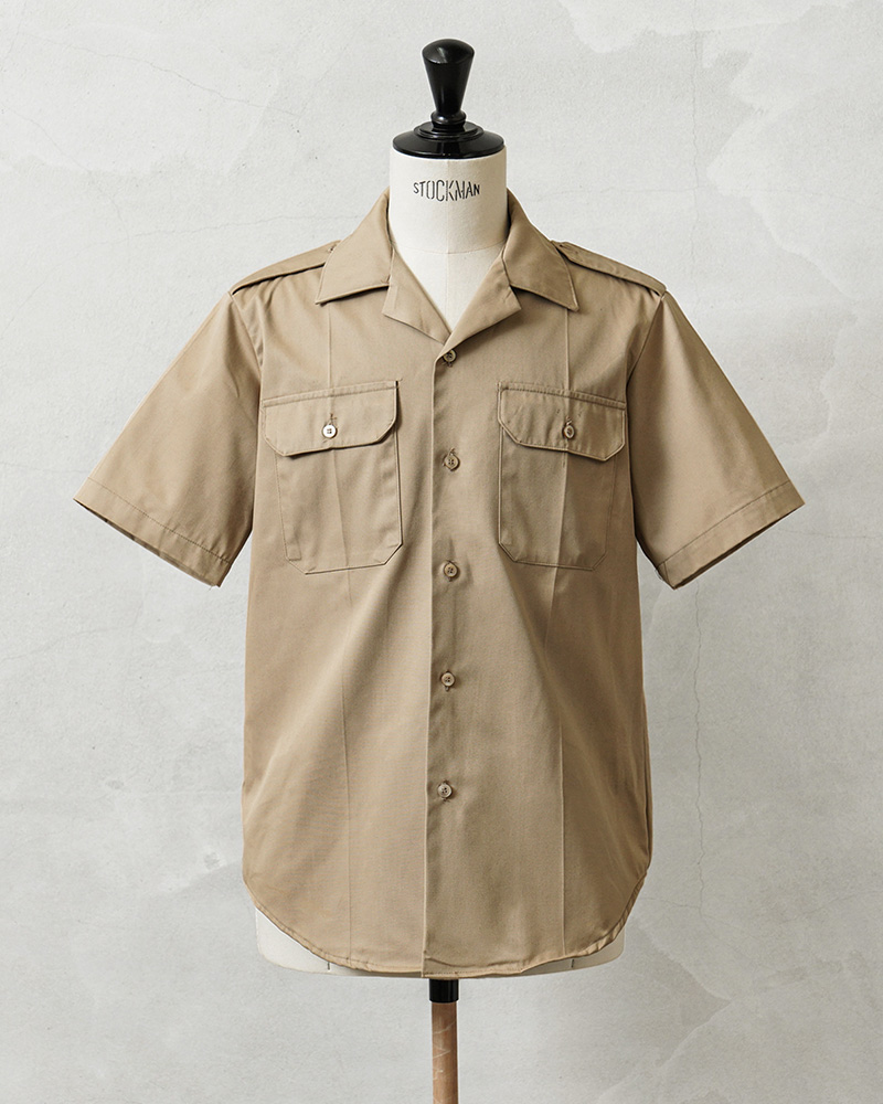 MILITARY 実物 USED 米軍 70〜80's ショートスリーブ チノシャツ
