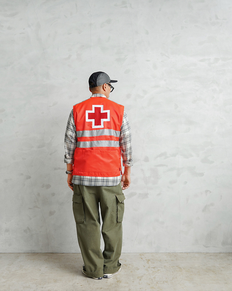 MILITARY 実物 新品 デッドストック スペイン 赤十字 レッド