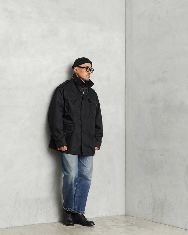 ☆90s USA製 ALPHA M-65 フィールドジャケット 黒 ミリタリー☆ 90s ALPHA M-65 fild jaket black 小岩店 | What'z up