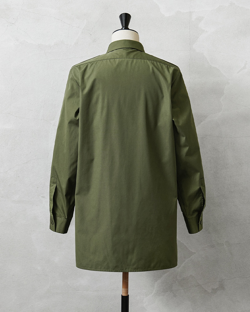 【オリーブ】B2569 PMミリタリーシャツ CAMBIO（カンビオ） シャツ ms5923-Biowash Ripstop Paint Shirts
