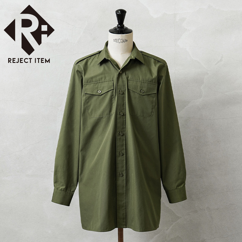 『美品』DECEMBERAY オリーブグリーン シャツ MILITARY（ミリタリー） リジェクト 訳あり品 実物 USED イギリス軍