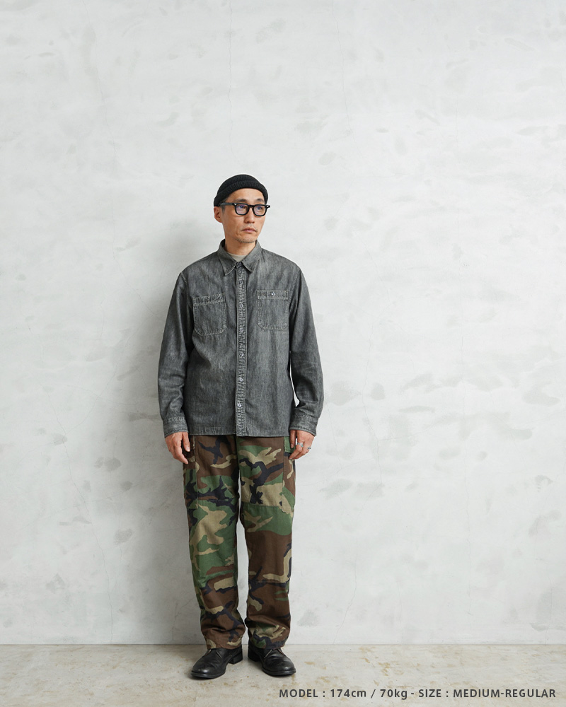 実物 USED 米軍 BDU WOODLAND CAMO カーゴパンツ ノンリップ