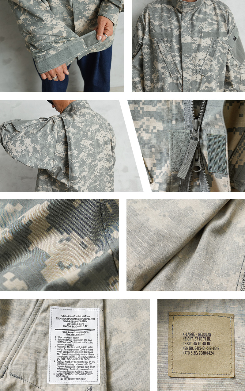 実物 新品 デッドストック 米軍 ACU コンバット ジャケット UCP