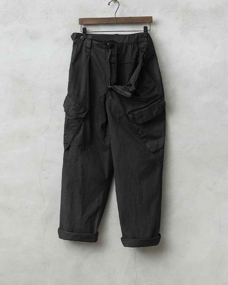 el ropa loco カーゴパンツ　レースアップ　ミリタリー　ブラック MILITARY（ミリタリー） 実物 USED イギリス軍 ROYAL NAVY COMBAT